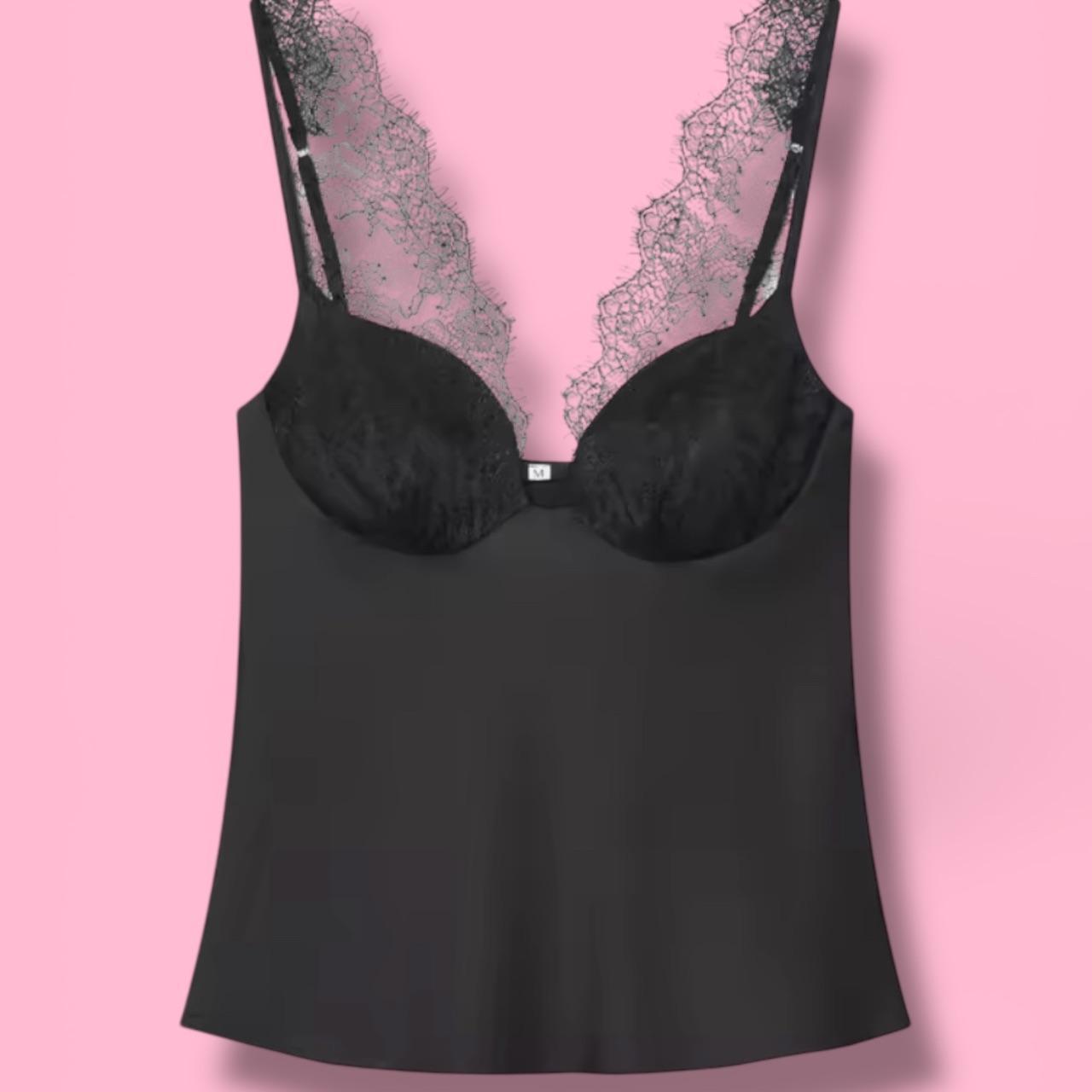 Silky Black Y2K Top