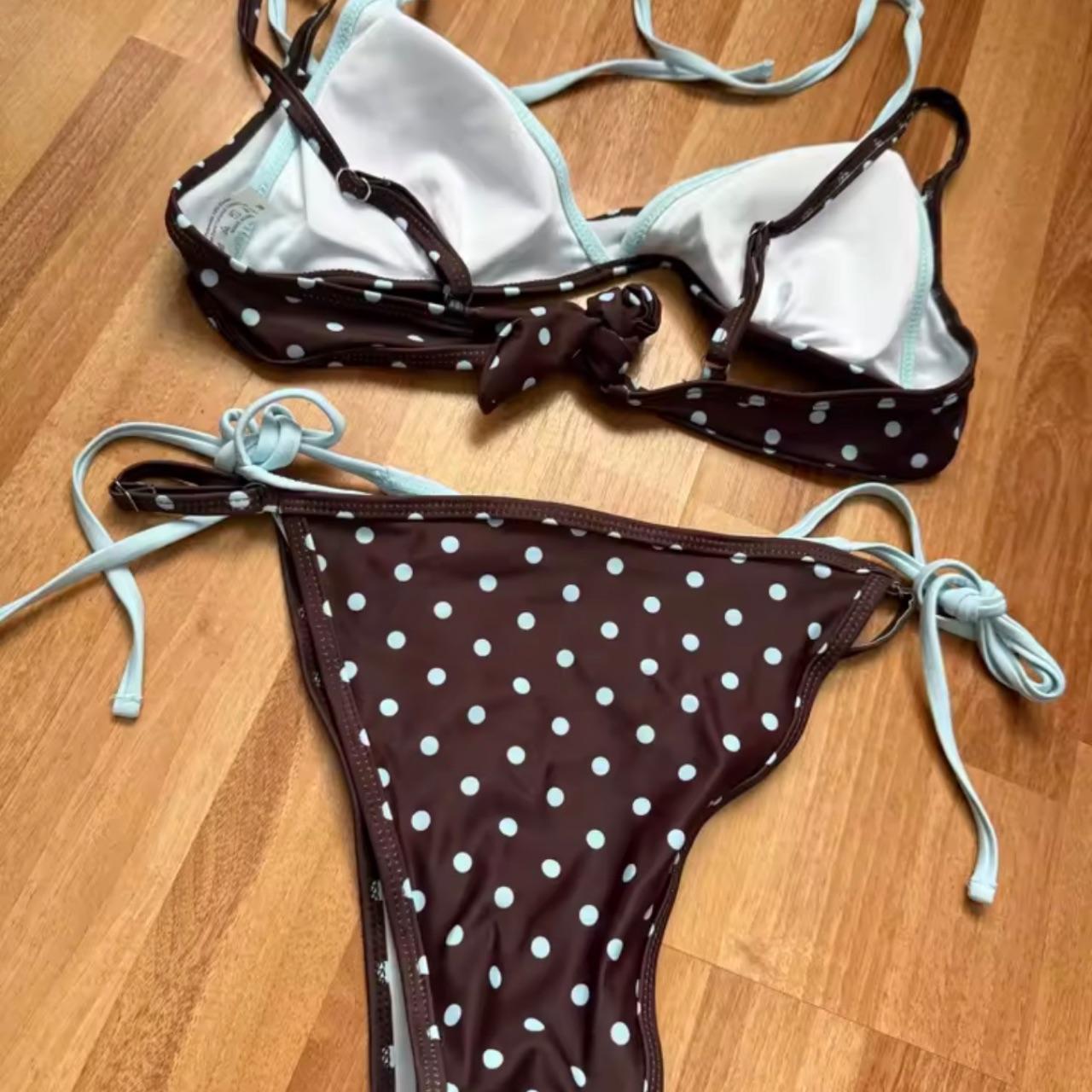 Sweet Escape Polka Dot Bikini Set (Aqua)
